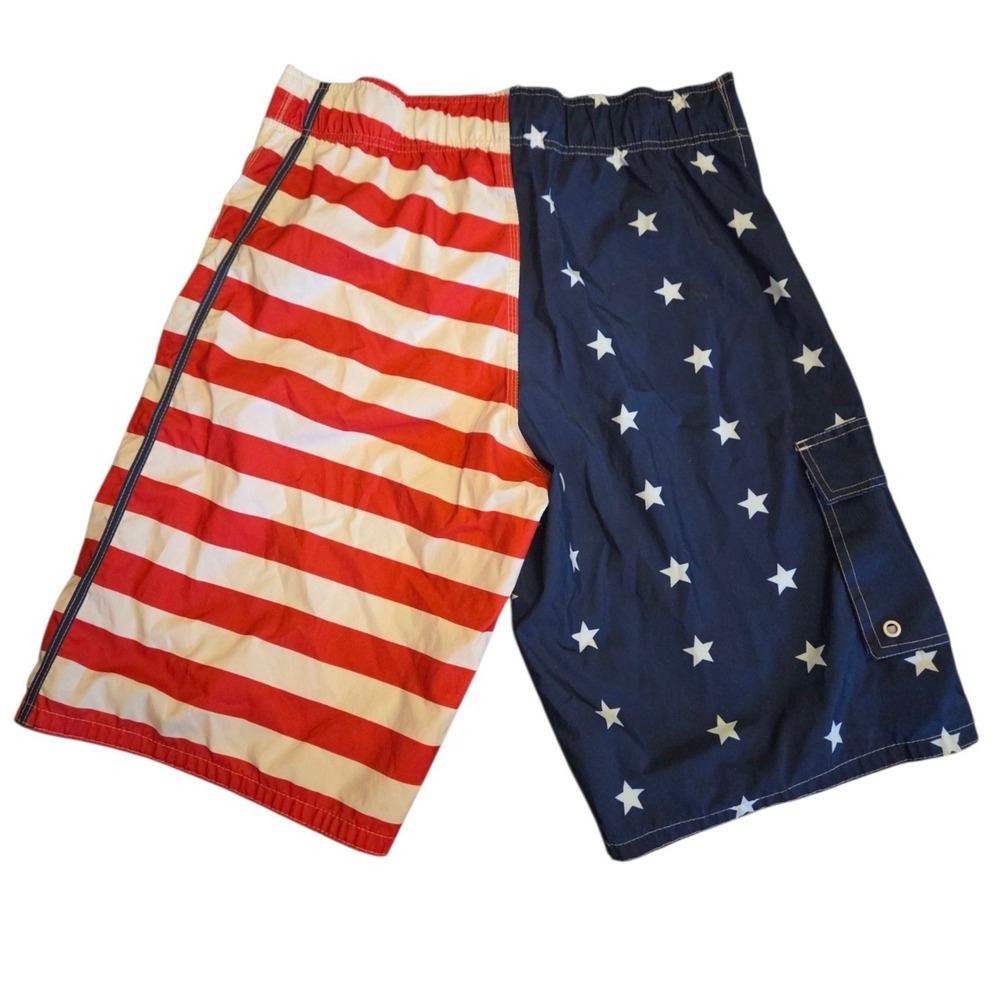 Exist Mens American Flag Board Shorts Stars Stripes Patriotic Swim Trunks Large - Picture 2 of 5